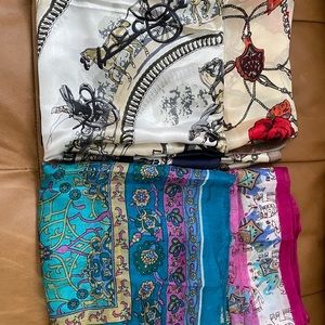 4 brand new silk scarf bundle